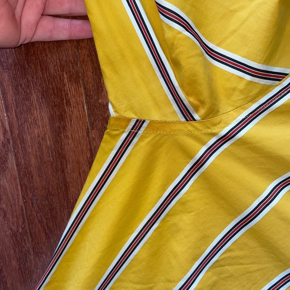 IKEA Employee Uniform Work Yellow Striped Button Dress Shirt Size Medium Large - Picture 11 of 11